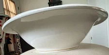 Antique Ironstone Wash Basin Bowl Princess Warranted Lion Crest Gold Trim 1880s