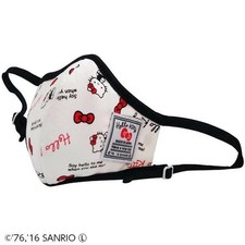 HELLO KITTY Hello Kitty 3D Fabric Mask, Standard Logo Pattern, Small Size, Combi