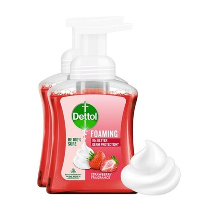 Dettol Foaming Hand Wash 250ml x2 Moisturizing Germ Protection Liquid Soap