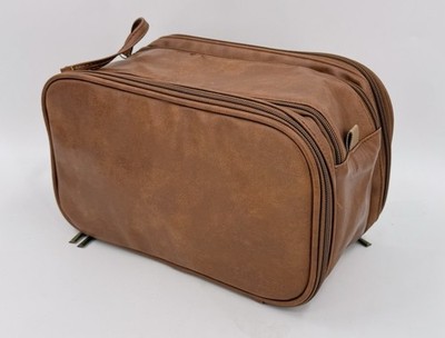 Elviros Travel Toiletry Bag for Men Shaving Dopp Kit Water-Resistant Brown NWOT