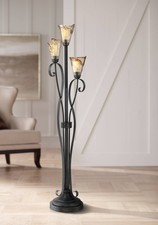 Gardena Rustic Tree Floor Lamp 65 1/2" Tall Black 3-Light Living Room Bedroom