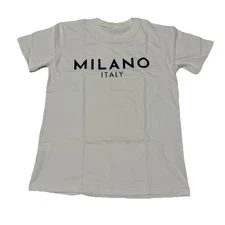 Milano Italy Print T-shirt Unisex Short Sleeve Unisex 100% Cotton T- Shirt Sz L