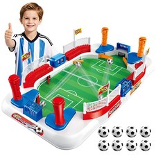 Kids Foosball Table Toy with 8pcs Balls, Soccer Gift Board Game for 8-12