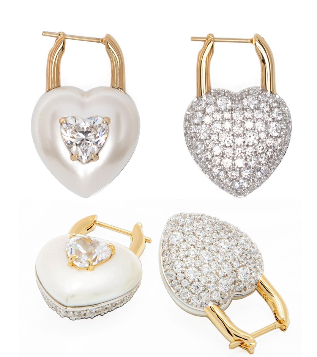 New in Gift Box SWAROVSKI 5737297 Pave White Two-Side Heart