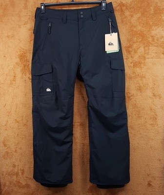 QUIKSILVER Snow Pants Mens Large Black Snowboarding Skiing Winter Sports PORTER