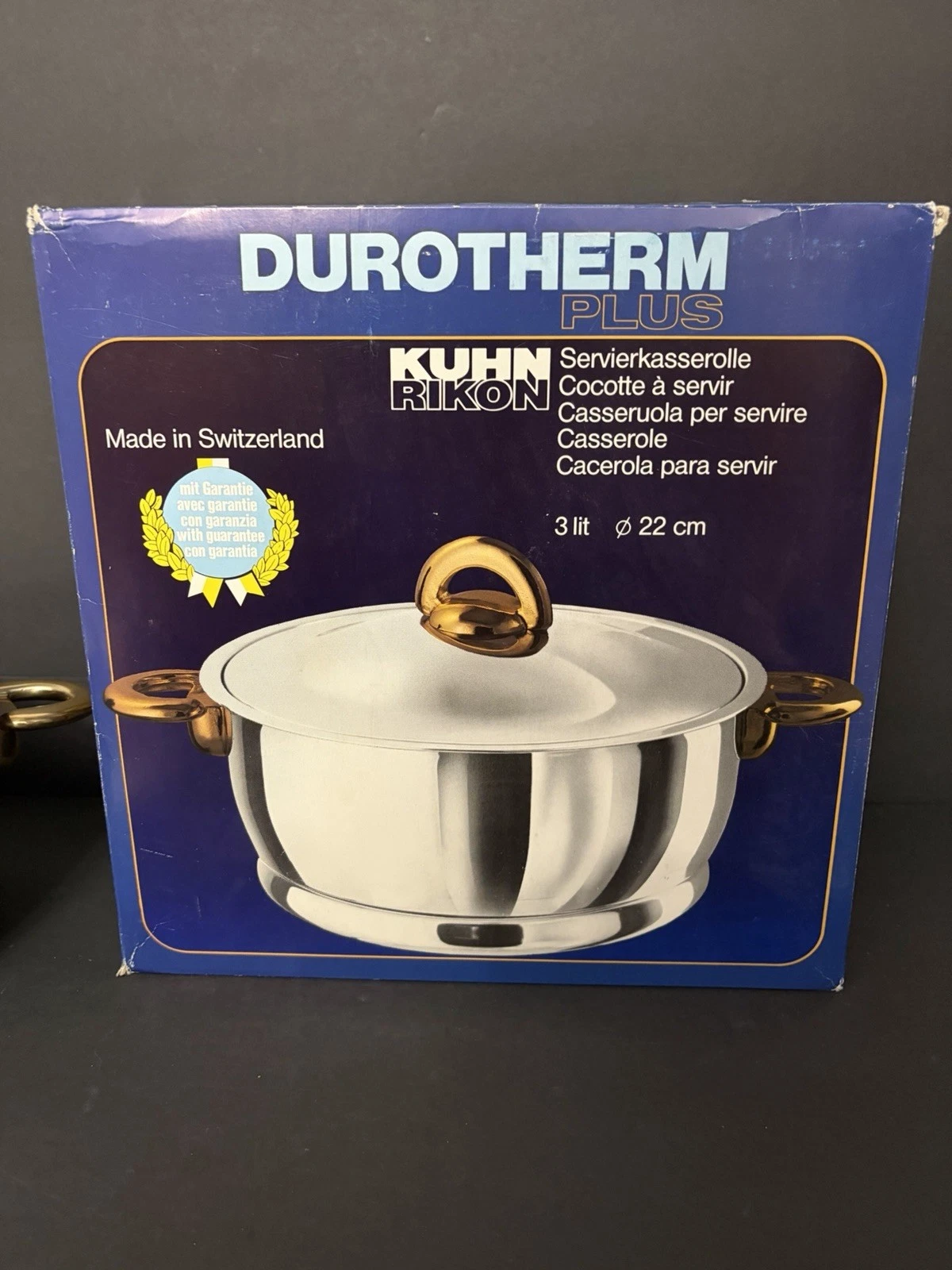 RARE VINTAGE KUHN RIKON DUROTHERM PLUS 3 LITER 22 CM POT MADE IN SWITZERLAND
Opens in a new window o