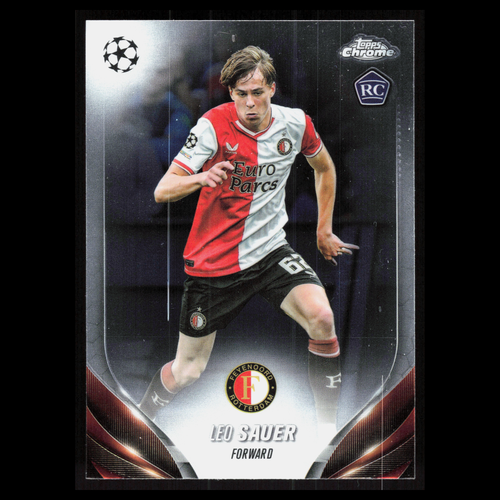 Leo Sauer Rookie #129 2023 Topps Chrome UEFA Club Competitions ...