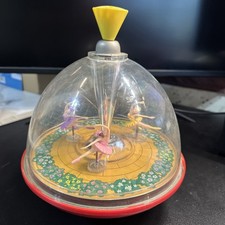Vintage Musical Spinning Top 3 Ballerina Top Lorenz Bolz  irndorf Plays Music 