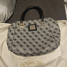 GUESS Damen Henkeltasche Canvas Logo-Muster g...