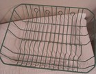Vtg 40s/50s Rubberized Coated Wire Dish Drainer Rack w/Feet Art Deco Green 17.5" — photo 4