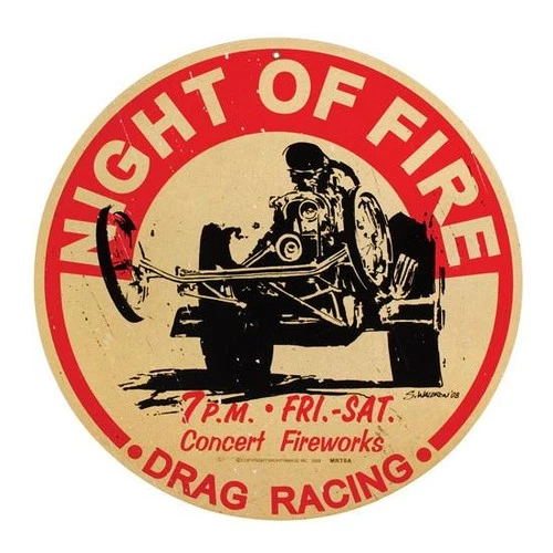 Night of Fire Vintage Tin Sign