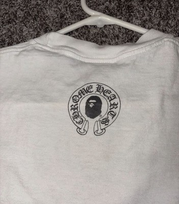 rare super cool japanese bape x chrome hearts tee | eBay