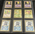 12 Card Lot 1ST EDITION & Shadowless Base Set Pokémon TCG Bulbasaur, Squirtle+