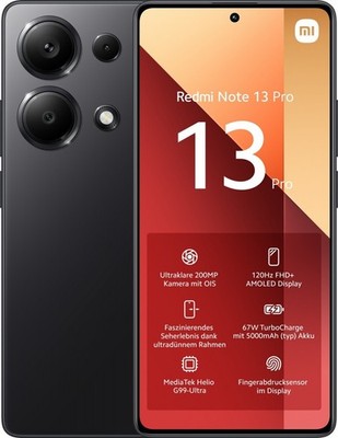 Xiaomi Redmi Note 13 Pro 4G - 12GB/512GB Midnight Black (Neuwertig)