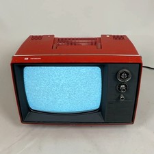 Red Hitachi P-32-311 TV portatile bianco e nero CRT - Prop ideale - testato alimentazione
