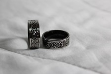 Tungsten Carbide Rings, A Matching Pair Size 8 & 9, Amazing Quality!