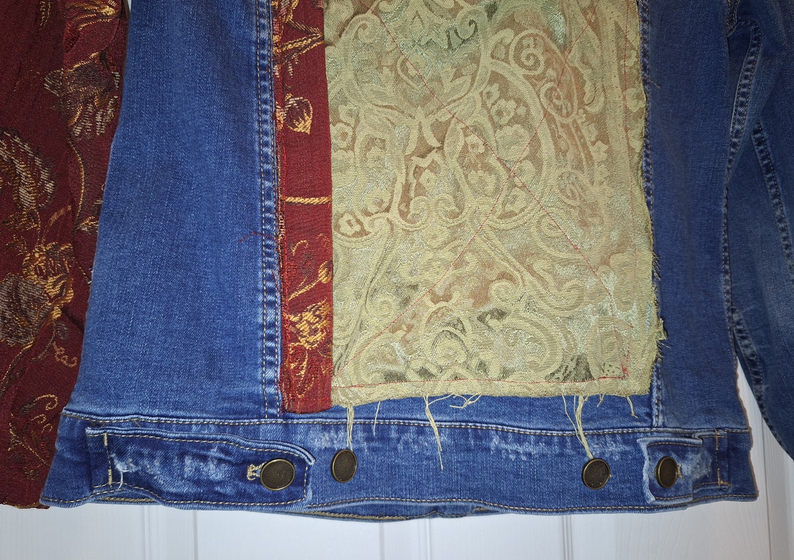 Boho GIGI Denim Jacket Customized Patchwork Tapes… - image 8
