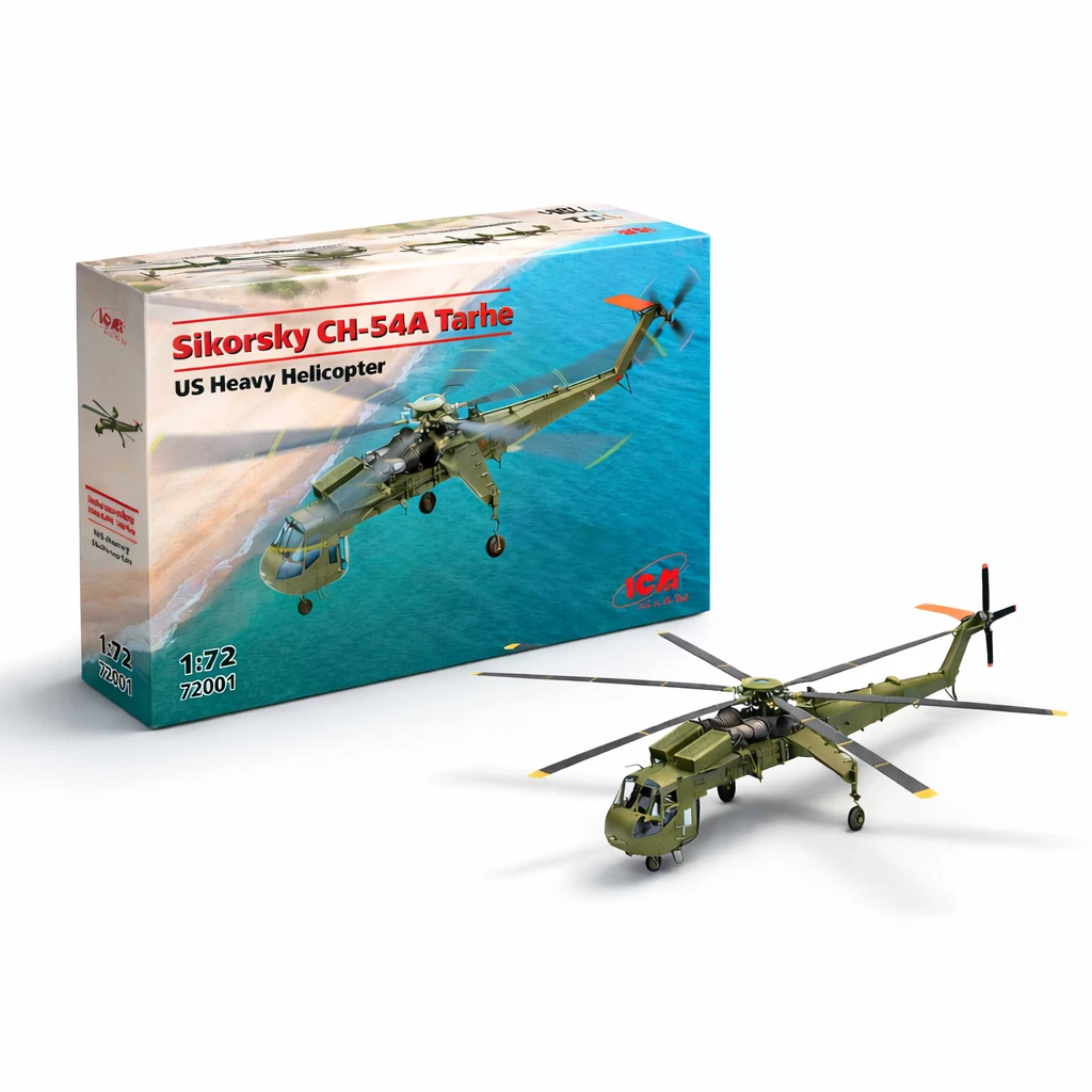 ICM - Maquette Hélicoptère Sikorsky Ch-54a Tarhe With M-121 Bomb |icm|53055| 1:35 Maquette Char