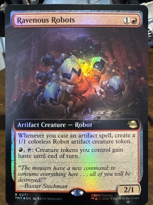 MTG Ravenous Robots Extended Art Foil NM TMNT Magic 271