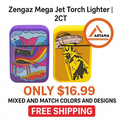 Torch Windproof Refillable Zengaz Lighter | 2CT | Mixed Design | FREE SHIPPING
