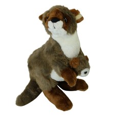Sherwood Brands Kangaroo Mom and Baby Joey Plush Stuffed Animal Realistic