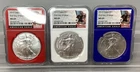 2019 American Silver Eagle - NGC - MS 69 - First Day Of Issue - Lot Of 3