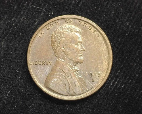 HS&C: 1915 S Lincoln Wheat Penny/Cent AU - US Coin