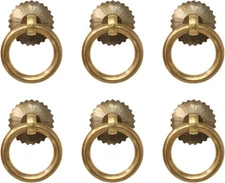 Honbay 6PCS Vintage Style Hardware Furniture Knobs Antique Bronze Metal Brass