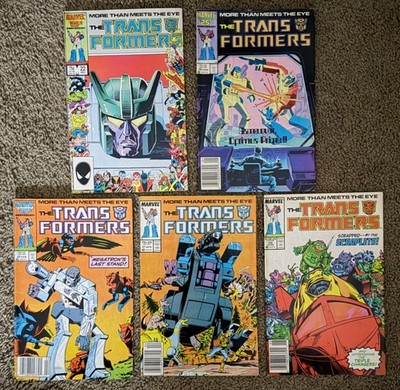 Transformers Lot (5) #24 #25 #27 #29 Newsstand & Direct #22 Marvel 1987