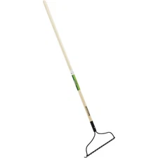 Best Garden 54 In. Steel Bow Garden Rake with Wood Handle (14-Tine) 710662 Best