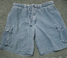 Ocean Pacific OP Y2K Men s Corduroy Cargo Shorts Size LRG 36-38 blue Drawstring
