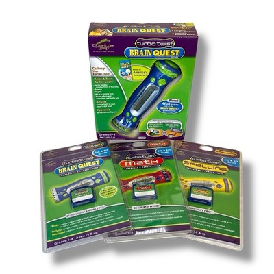 NEW Quantum Leap Turbo Twist Brain Quest Edition Learning System + 3 Cartridges