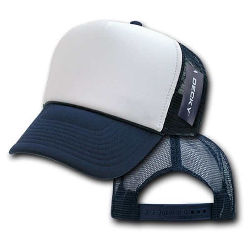 Sombreros de camionero clásicos de cubierta malla de espuma dos tonos blanco liso liso a presión - Imagen 36 de 44