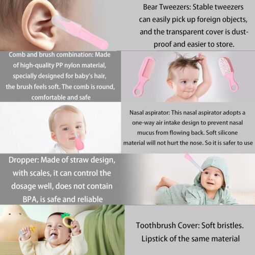 Tommee Tippee Baby Healthcare and Grooming Kit, Essential Newborn Care on pink - Picture 5 of 8