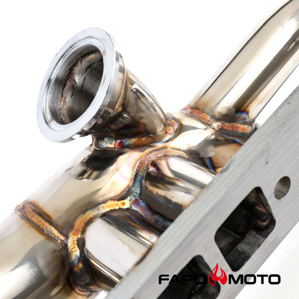 FAPO Single Turbo Headers for Chevy Nova Camaro Chevelle Caprice Small Block V8 - Image 3 of 4