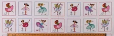 12" X 44" Panel Little Ballerinas Ballet Dancing Cotton Fabric Panel D672.99