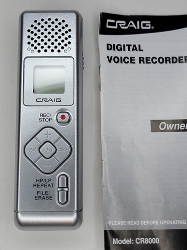 Digital Voice Recorder CR8000 - Tested and in Working Condition  - Picture 1 of 7