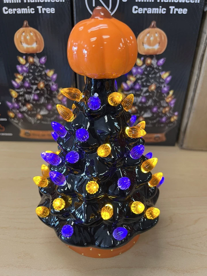 RJ Legend 9" Mini Halloween Ceramic Tree NEW IN BOX - Image 2 of 4