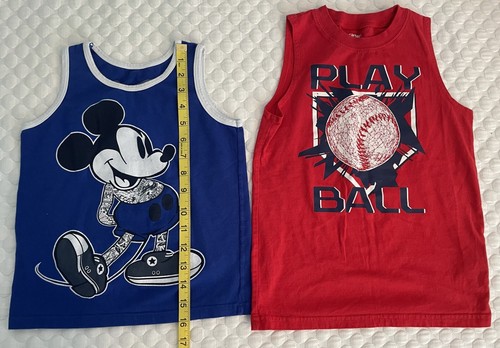 Lot of 6 Boys Size 5/6 Tank Tops Shirts Shorts Disney Puma Adidas Athletic - Picture 7 of 23