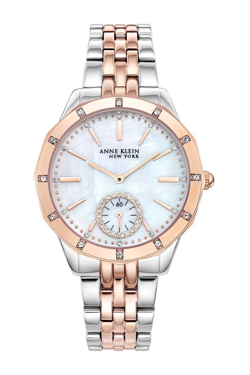 Anne Klein New York 12/2305MPRT Swarovski Crystal MOP Dial Women