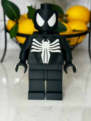 3D Printed - 9 in - Marvel BLACK SPIDERMAN / VENOM  Figurine