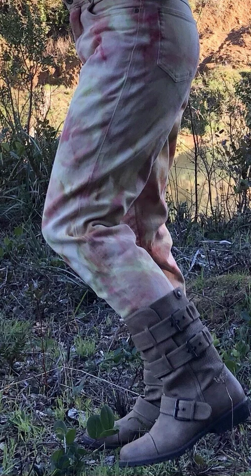 领带染色 Bill Blass 牛仔裤女式 8 码 — 第 2/4 张图片