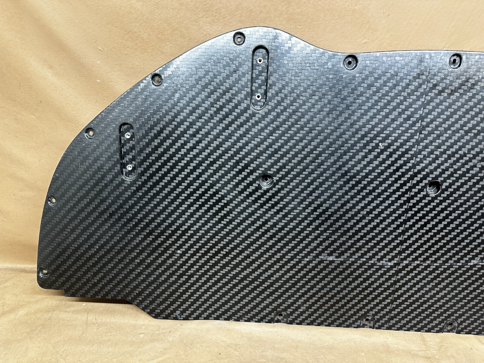 2016-2017 MCLAREN 675LT FRONT BUMPER LOWER CARBON FIBER SPLITTER OEM 11A9446RP