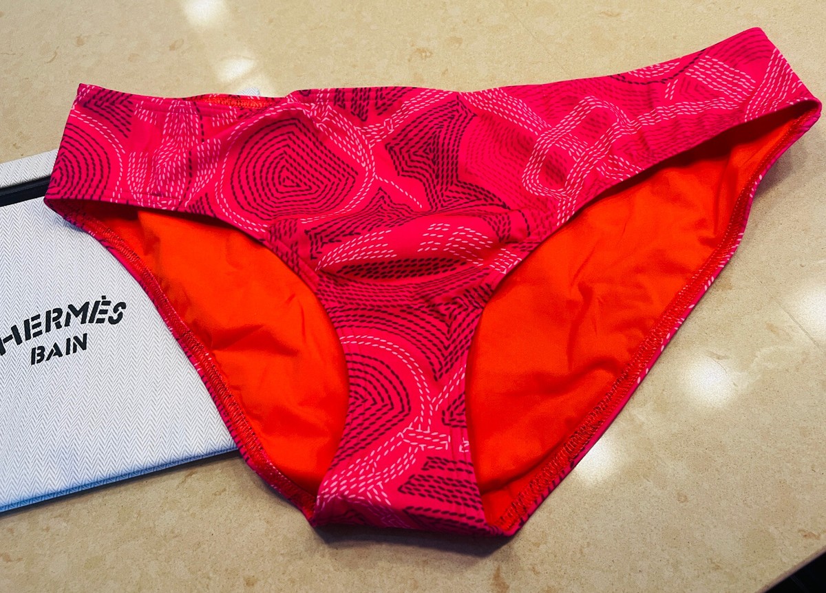 HERMES BAIN Bikini Bottom WARREN 57 PINK ROSE FLASH Large 44
