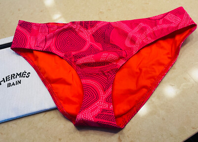 HERMES Bikini Bottom Designer WARREN 57 PINK ROSE FLASH Large 44