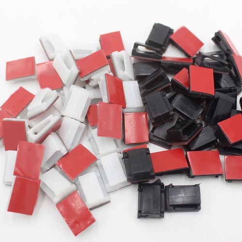 100 Pcs Wire Clip Adhesive Cable Management Clips Organizers for Cords - Afbeelding 12 van 12