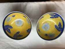 Hand Painted Ceramic Bowls 8" Width - 3" Depth