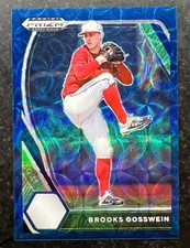 2021 Panini Prizm Draft Picks Navy Blue Kaleidoscope Brooks Gosswein #124 8/15