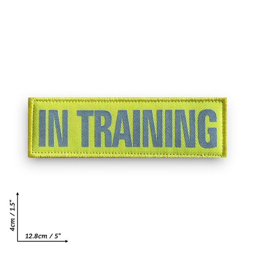 Service Dog In Training Reflective Hook & Loop Embroidered Harness Vest Patches - Picture 4 of 14