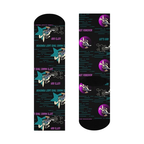 Blink182 Socks Men Women 1 Size Cushioned Black Pink Aqua Bunny blink-182 - Picture 6 of 7